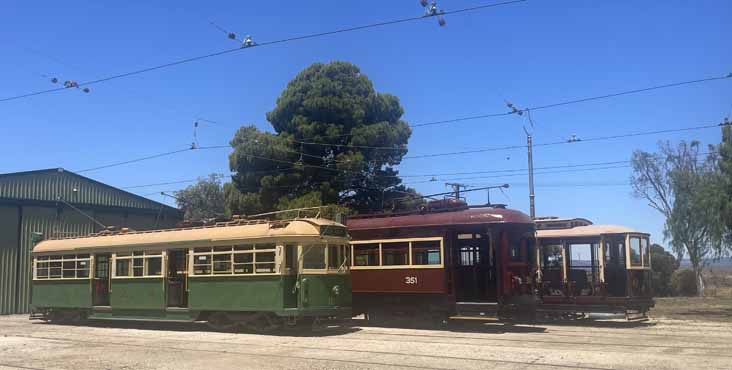 Melbourne W-class 1031. Adelaide MTT H-type 351 & B-Type Tram 42